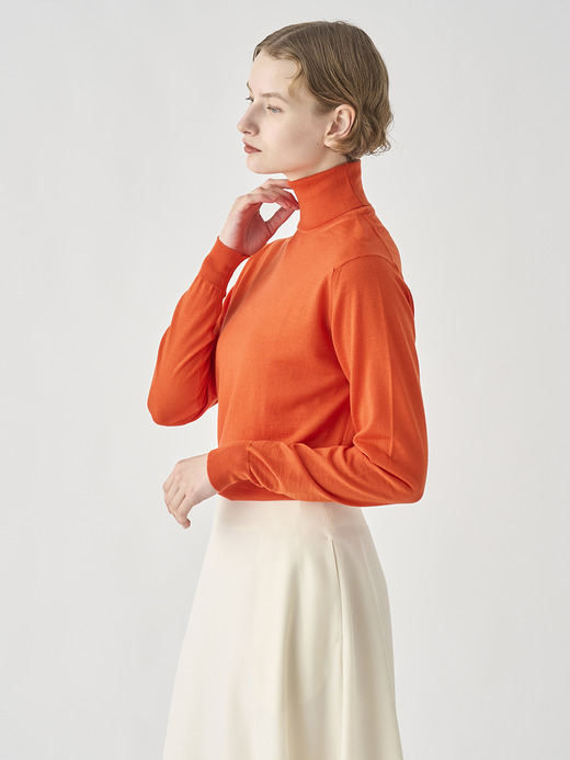 タートルネック長袖ニットプルオーバー | AOFIE | 30G CONTEMPORARY FIT 詳細画像 HARDWICK ORANGE 6