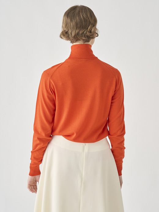 タートルネック長袖ニットプルオーバー | AOFIE | 30G CONTEMPORARY FIT 詳細画像 HARDWICK ORANGE 7
