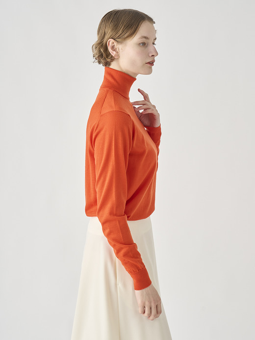タートルネック長袖ニットプルオーバー | AOFIE | 30G CONTEMPORARY FIT 詳細画像 HARDWICK ORANGE 8