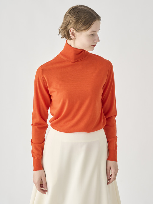 タートルネック長袖ニットプルオーバー | AOFIE | 30G CONTEMPORARY FIT 詳細画像 HARDWICK ORANGE 9