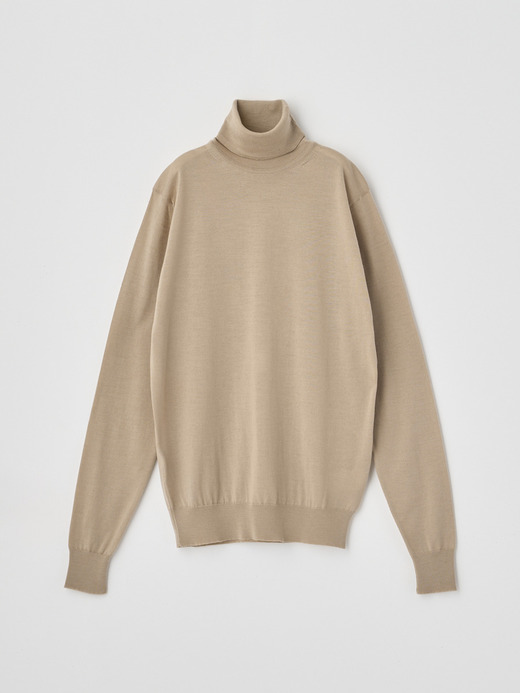 タートルネック長袖ニットプルオーバー | AOFIE | 30G CONTEMPORARY FIT 詳細画像 KAFKA BEIGE 2