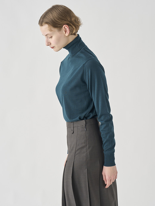 タートルネック長袖ニットプルオーバー | AOFIE | 30G CONTEMPORARY FIT 詳細画像 RICHARDSON GREEN 4