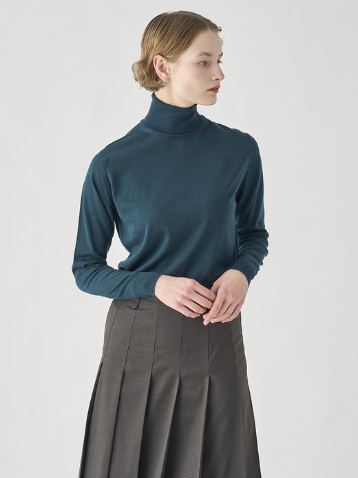 タートルネック長袖ニットプルオーバー | AOFIE | 30G CONTEMPORARY FIT 詳細画像 RICHARDSON GREEN 8