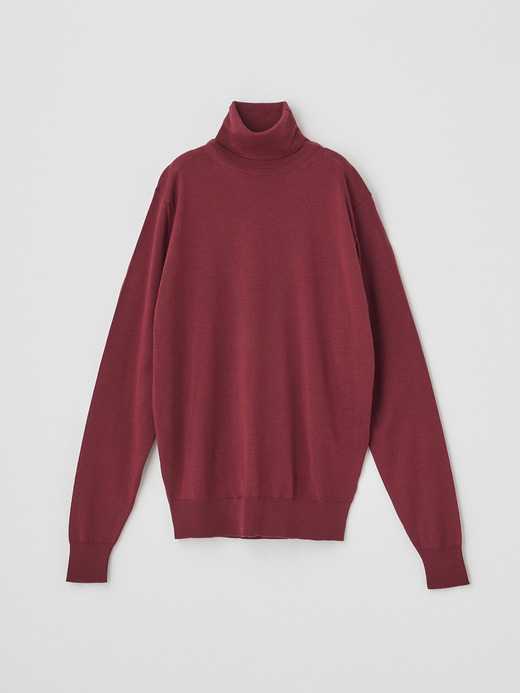 タートルネック長袖ニットプルオーバー | AOFIE | 30G CONTEMPORARY FIT 詳細画像 WOOLF RED 2