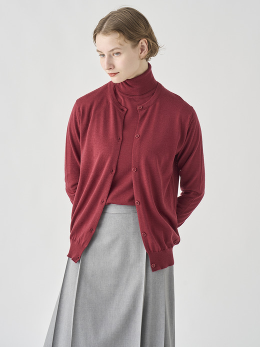 タートルネック長袖ニットプルオーバー | AOFIE | 30G CONTEMPORARY FIT 詳細画像 WOOLF RED 9