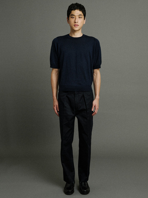 【12/5発売開始 JOHN SMEDLEY×Bill Nighy】クルーネック半袖ニットＴシャツ｜BN002 詳細画像 NO1(BN002) 5