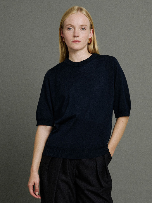 【12/5発売開始 JOHN SMEDLEY×Bill Nighy】クルーネック半袖ニットＴシャツ｜BN002 詳細画像 NO1(BN002) 7