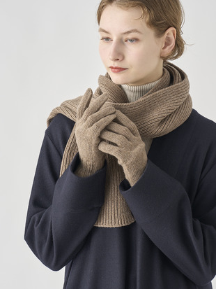 ［Eco Cashmere］カシミヤ混 ニットグローブ| CALOW | 5G