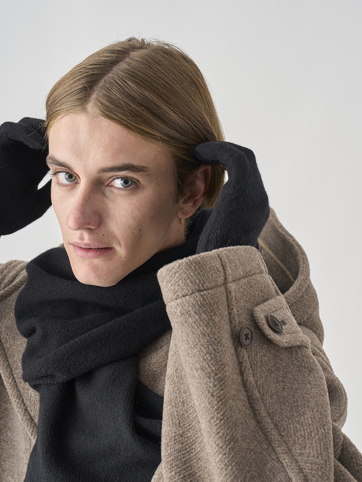 ［Eco Cashmere］カシミヤ混 ニットグローブ| CALOW | 5G 詳細画像 BLACK 2