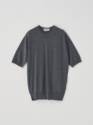 クルーネック半袖ニットプルオーバー | CERICE | 30G CONTEMPORARY FIT