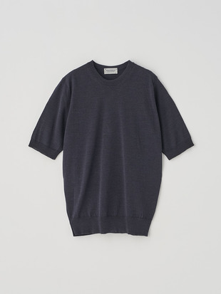 クルーネック半袖ニットプルオーバー | CERICE | 30G CONTEMPORARY FIT