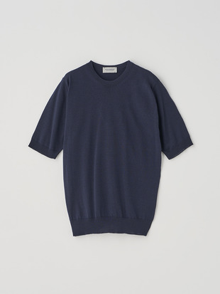 クルーネック半袖ニットプルオーバー | CERICE | 30G CONTEMPORARY FIT