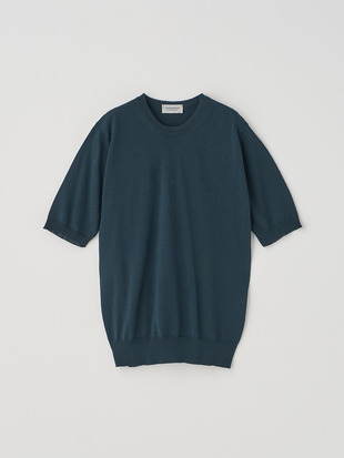 クルーネック半袖ニットプルオーバー | CERICE | 30G CONTEMPORARY FIT