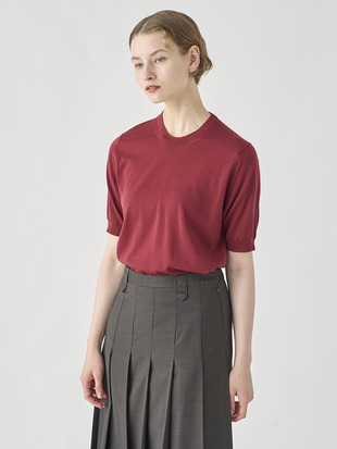 クルーネック半袖ニットプルオーバー | CERICE | 30G CONTEMPORARY FIT