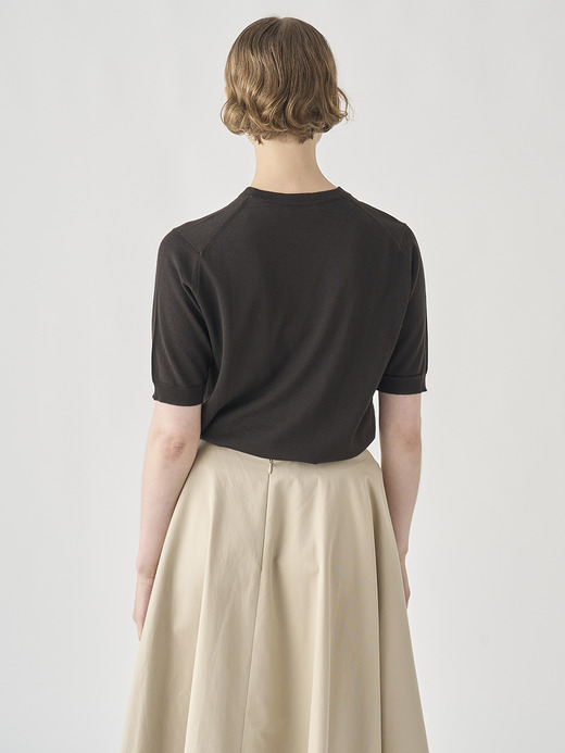 クルーネック半袖ニットプルオーバー | CERICE | 30G CONTEMPORARY FIT 詳細画像 FAULKNER BROWN 5