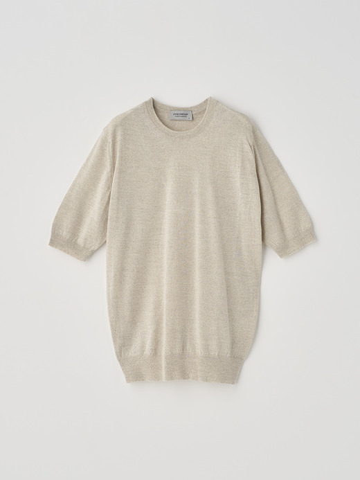 クルーネック半袖ニットプルオーバー | CERICE | 30G CONTEMPORARY FIT 詳細画像 GREY FLEECE 1