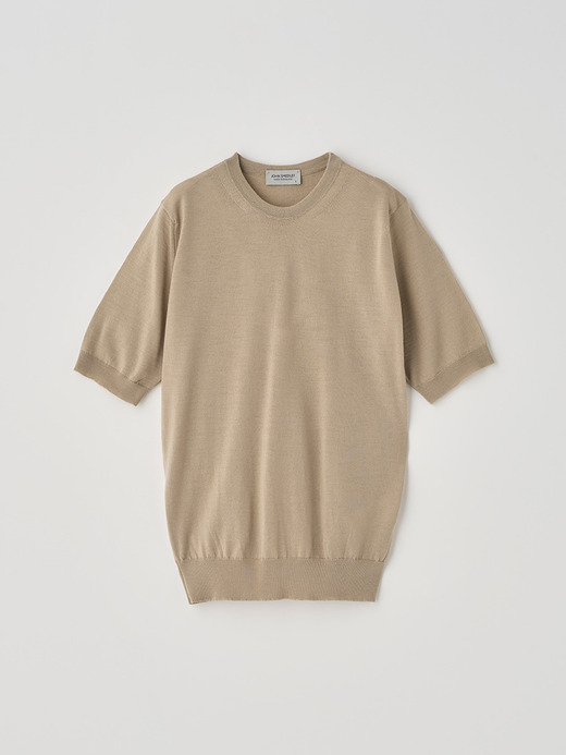 クルーネック半袖ニットプルオーバー | CERICE | 30G CONTEMPORARY FIT 詳細画像 KAFKA BEIGE 2