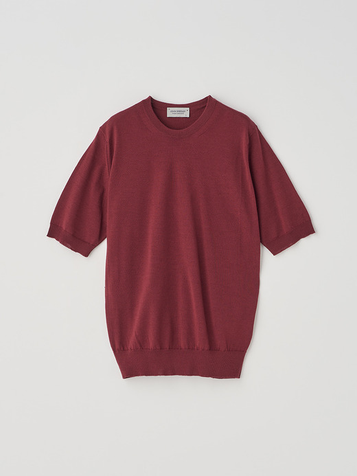 クルーネック半袖ニットプルオーバー | CERICE | 30G CONTEMPORARY FIT 詳細画像 WOOLF RED 2