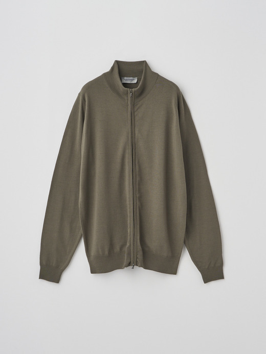 フルジップアップ長袖カーディガン | CLAYGATE | 24G STANDARD FIT 詳細画像 MANSFIELD GREEN 1