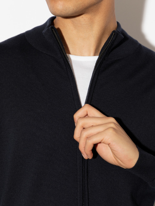 フルジップアップ長袖カーディガン | CLAYGATE | 24G STANDARD FIT 詳細画像 MIDNIGHT 5