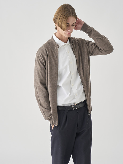 フルジップアップ長袖カーディガン | CLAYGATE | 24G STANDARD FIT 詳細画像 MUSHROOM 6