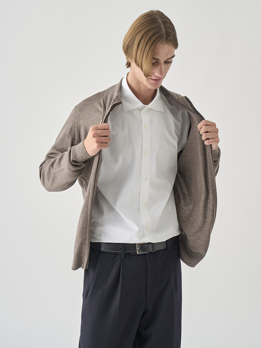 フルジップアップ長袖カーディガン | CLAYGATE | 24G STANDARD FIT 詳細画像 MUSHROOM 7