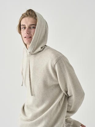 スウェットライク 長袖ニットフーディー | COZEN | 7G EASY FIT