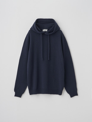 スウェットライク 長袖ニットフーディー | COZEN | 7G EASY FIT