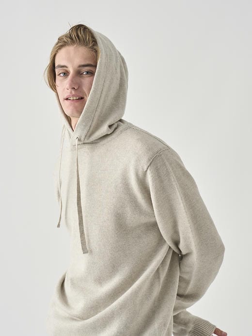 スウェットライク 長袖ニットフーディー | COZEN | 7G EASY FIT 詳細画像 GREY FLEECE 1