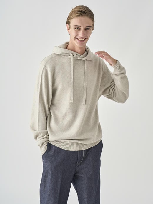 スウェットライク 長袖ニットフーディー | COZEN | 7G EASY FIT 詳細画像 GREY FLEECE 10