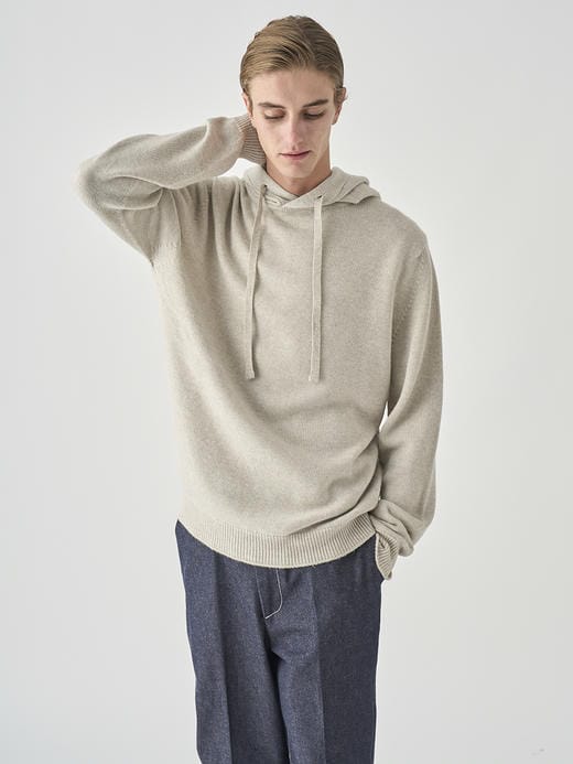 スウェットライク 長袖ニットフーディー | COZEN | 7G EASY FIT 詳細画像 GREY FLEECE 4