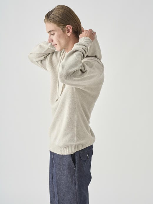 スウェットライク 長袖ニットフーディー | COZEN | 7G EASY FIT 詳細画像 GREY FLEECE 5