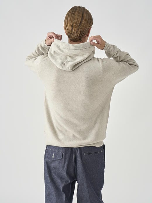 スウェットライク 長袖ニットフーディー | COZEN | 7G EASY FIT 詳細画像 GREY FLEECE 6