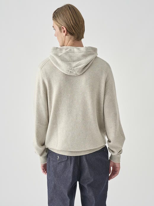 スウェットライク 長袖ニットフーディー | COZEN | 7G EASY FIT 詳細画像 GREY FLEECE 7
