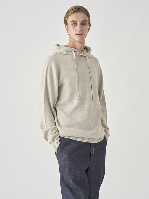 スウェットライク 長袖ニットフーディー | COZEN | 7G EASY FIT 詳細画像 GREY FLEECE 8