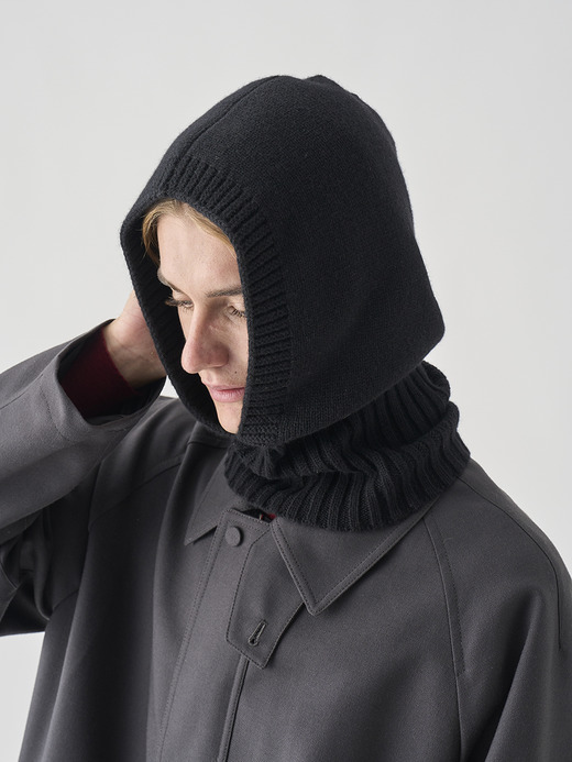 	［Eco Cashmere］カシミヤ混 ニットバラクラバ | DARBY | 5G 詳細画像 BLACK 3