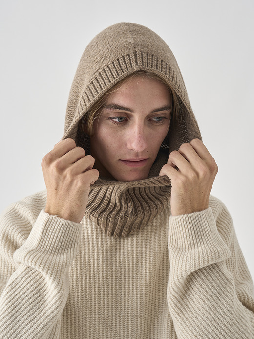 	［Eco Cashmere］カシミヤ混 ニットバラクラバ | DARBY | 5G 詳細画像 MUSHROOM 3