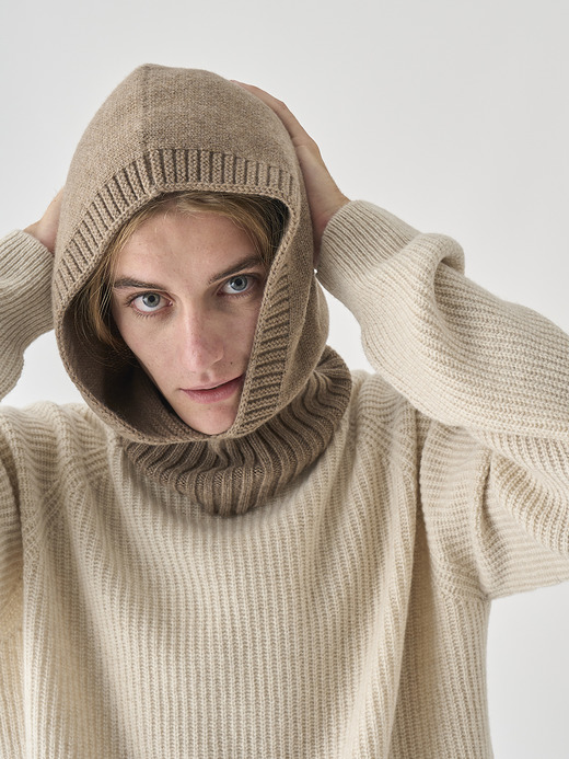 	［Eco Cashmere］カシミヤ混 ニットバラクラバ | DARBY | 5G 詳細画像 MUSHROOM 4
