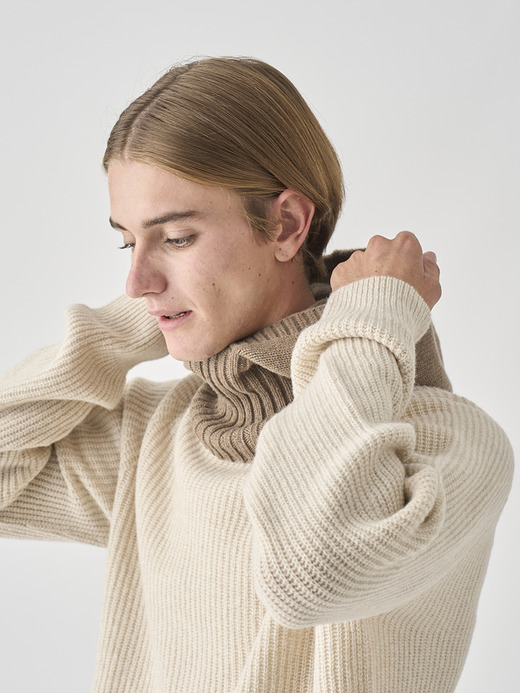	［Eco Cashmere］カシミヤ混 ニットバラクラバ | DARBY | 5G 詳細画像 MUSHROOM 7