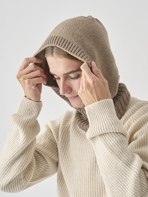 	［Eco Cashmere］カシミヤ混 ニットバラクラバ | DARBY | 5G 詳細画像 MUSHROOM 8