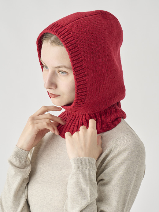 	［Eco Cashmere］カシミヤ混 ニットバラクラバ | DARBY | 5G 詳細画像 VERMILLION 3