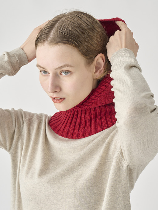 	［Eco Cashmere］カシミヤ混 ニットバラクラバ | DARBY | 5G 詳細画像 VERMILLION 4