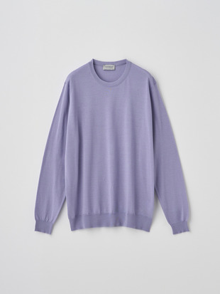 [Anglo Indian Gauze] クルーネック長袖ニットプルオーバー | DARLEY | 30G EASY FIT