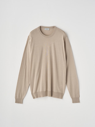 [Anglo Indian Gauze] クルーネック長袖ニットプルオーバー | DARLEY | 30G EASY FIT