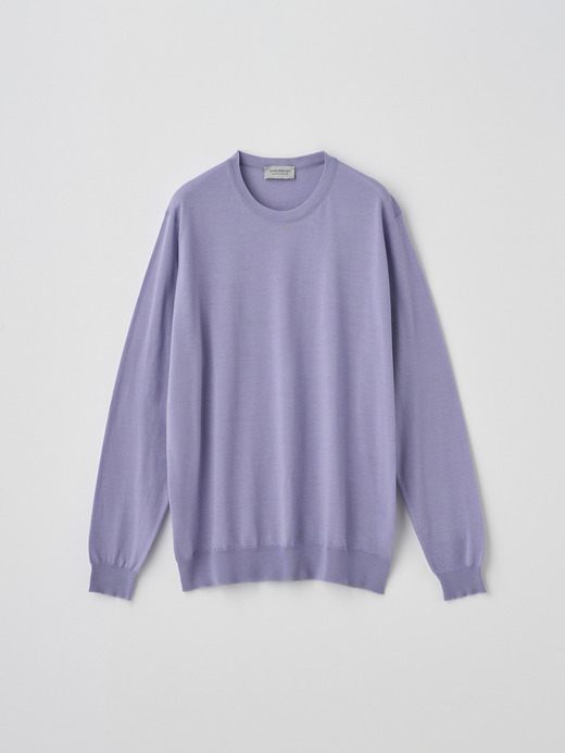 [Anglo Indian Gauze] クルーネック長袖ニットプルオーバー | DARLEY | 30G EASY FIT 詳細画像 LILA 1