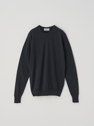クルーネック長袖ニットプルオーバー | CERICE | 30G CONTEMPORARY FIT