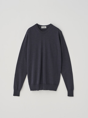 クルーネック長袖ニットプルオーバー | CERICE | 30G CONTEMPORARY FIT