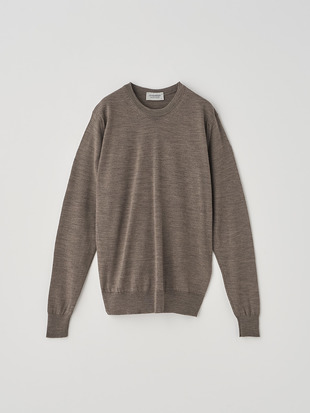 クルーネック長袖ニットプルオーバー | CERICE | 30G CONTEMPORARY FIT