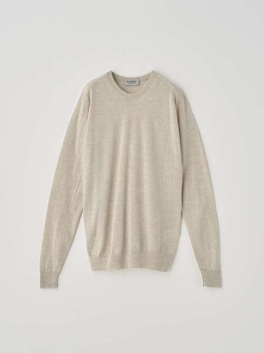 クルーネック長袖ニットプルオーバー | CERICE | 30G CONTEMPORARY FIT 詳細画像 GREY FLEECE 1