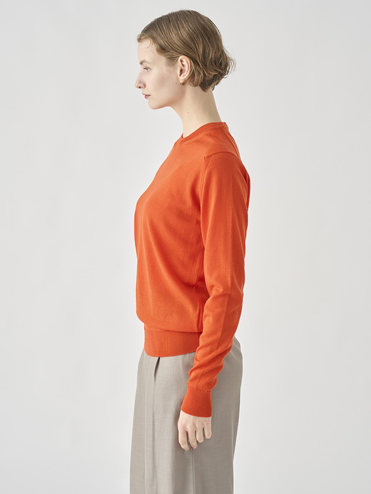 クルーネック長袖ニットプルオーバー | CERICE | 30G CONTEMPORARY FIT 詳細画像 HARDWICK ORANGE 4